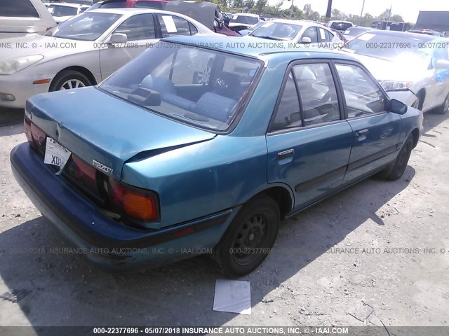 JM1BG2248N0495412 - 1992 MAZDA PROTEGE DX TEAL photo 4