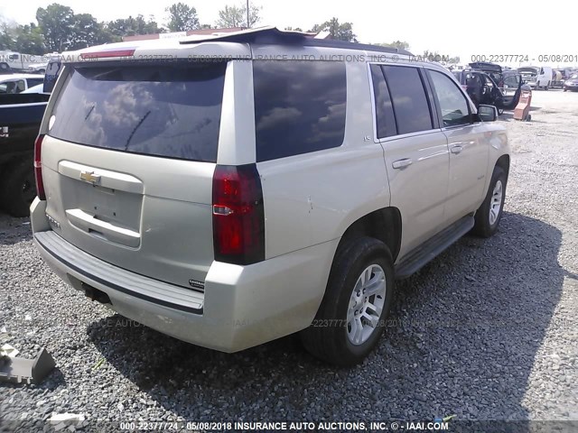 1GNSCAKC7GR477325 - 2016 CHEVROLET TAHOE C1500  LS TAN photo 4