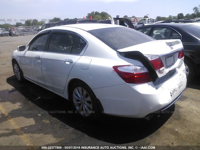 1HGCR3F85EA024329 - 2014 HONDA ACCORD EXL WHITE photo 3