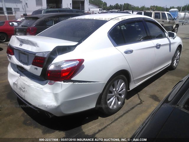 1HGCR3F85EA024329 - 2014 HONDA ACCORD EXL WHITE photo 4