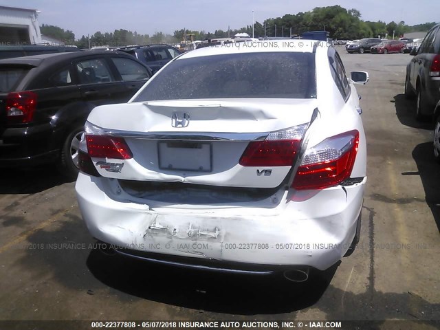 1HGCR3F85EA024329 - 2014 HONDA ACCORD EXL WHITE photo 6