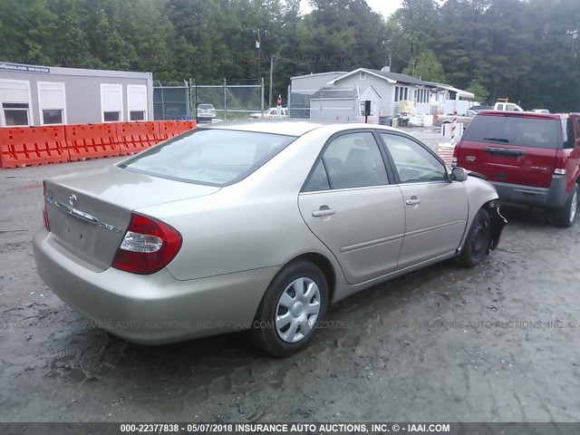 4T1BE32K93U243583 - 2003 TOYOTA CAMRY LE/XLE/SE GOLD photo 4