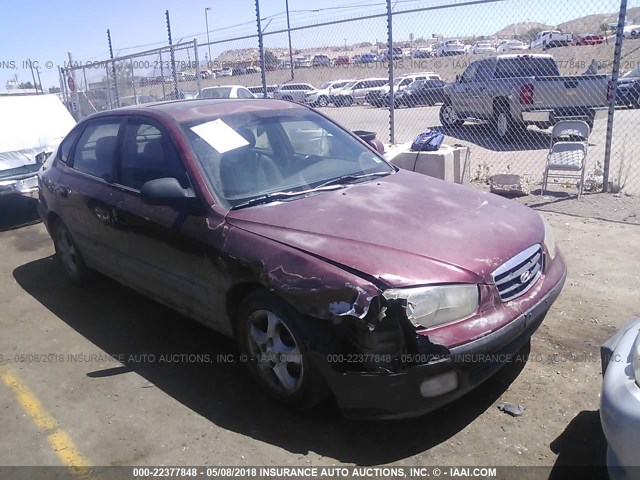 KMHDN55D62U035502 - 2002 HYUNDAI ELANTRA GLS/GT RED photo 1