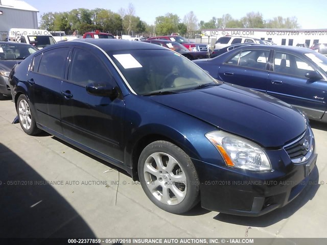 1N4BA41E47C814111 - 2007 NISSAN MAXIMA SE/SL BLUE photo 1