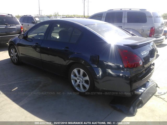 1N4BA41E47C814111 - 2007 NISSAN MAXIMA SE/SL BLUE photo 3