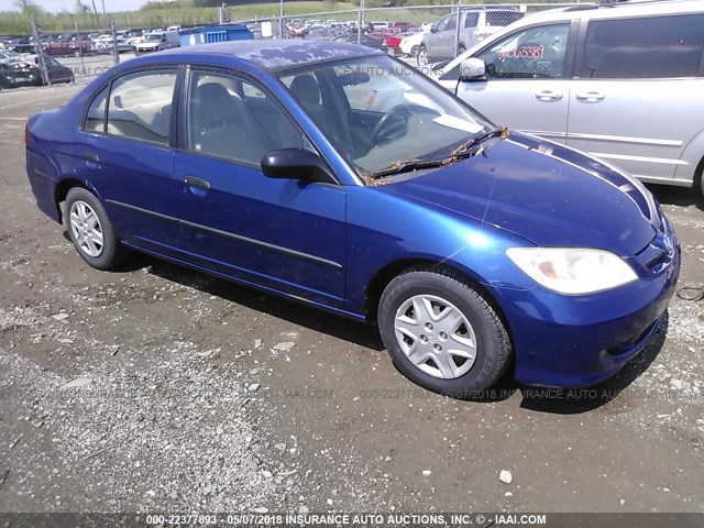 2HGES16364H622712 - 2004 HONDA CIVIC DX VP BLUE photo 1