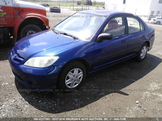 2HGES16364H622712 - 2004 HONDA CIVIC DX VP BLUE photo 2