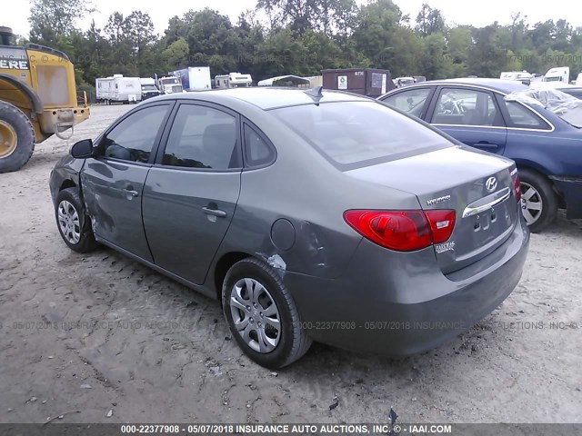 KMHDU4AD2AU860504 - 2010 HYUNDAI ELANTRA BLUE/GLS/SE GRAY photo 3