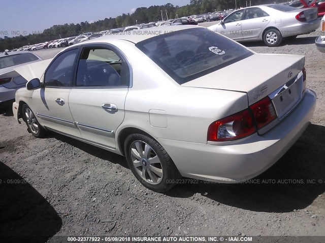 KNAGD128945293351 - 2004 KIA OPTIMA LX/EX CREAM photo 3