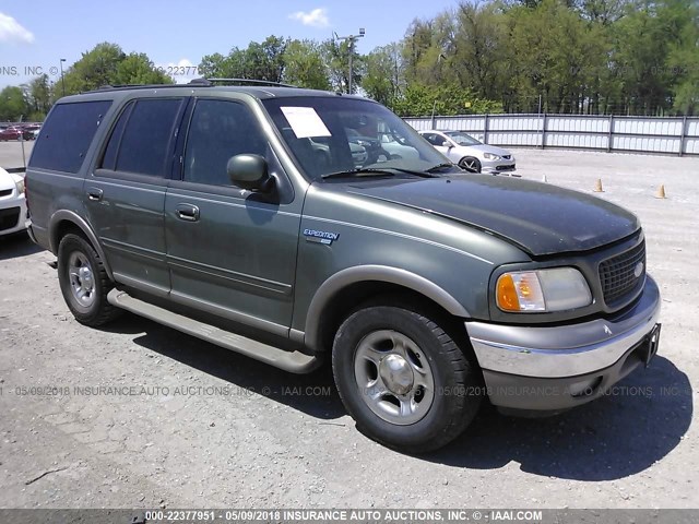 1FMEU17L71LB33429 - 2001 FORD EXPEDITION EDDIE BAUER GREEN photo 1