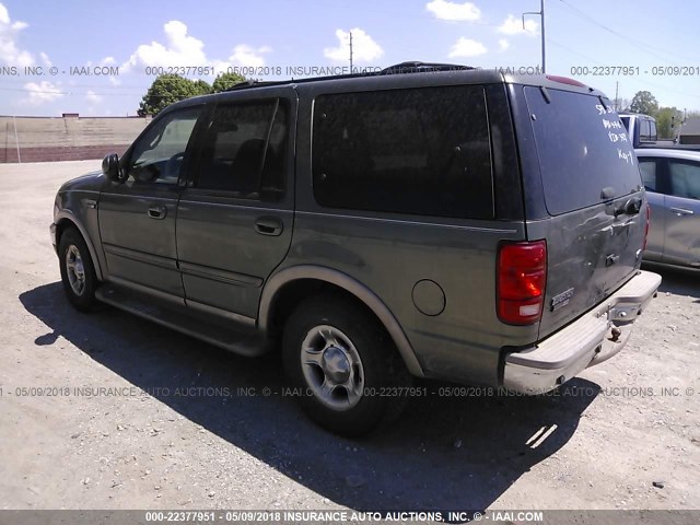 1FMEU17L71LB33429 - 2001 FORD EXPEDITION EDDIE BAUER GREEN photo 3