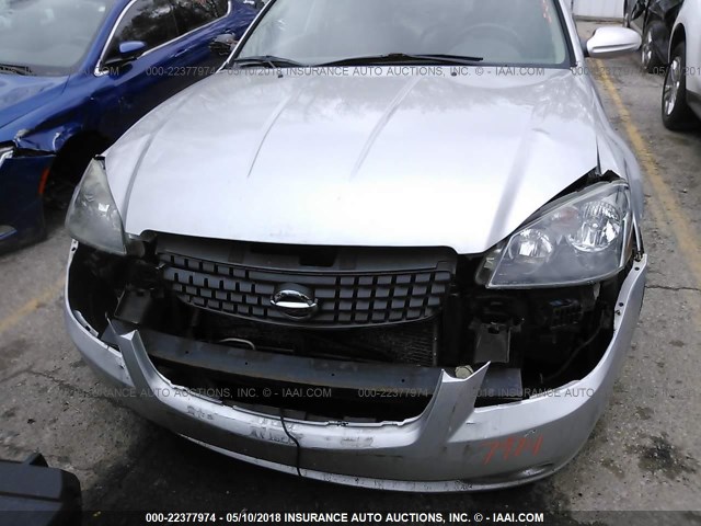 1N4BL11D76C108359 - 2006 NISSAN ALTIMA SE/SL/SE-R SILVER photo 6