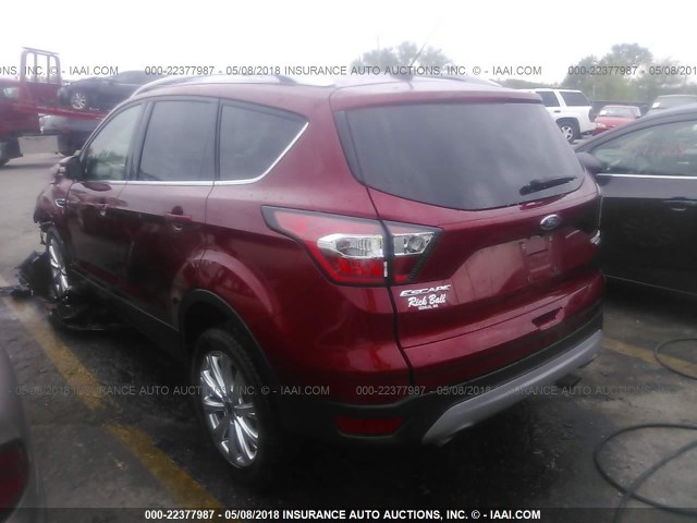 1FMCU9J98HUA32195 - 2017 FORD ESCAPE TITANIUM RED photo 3