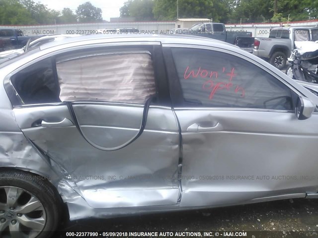 1HGCP26898A022054 - 2008 HONDA ACCORD EXL SILVER photo 6