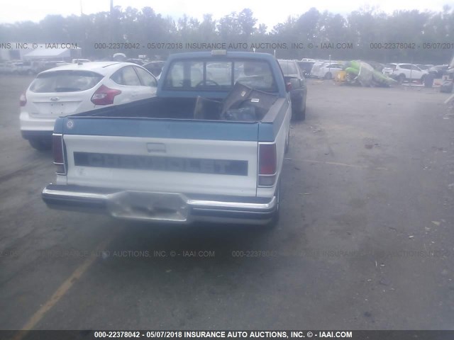 1GCCS14RXJ2191289 - 1988 CHEVROLET S TRUCK S10 BLUE photo 4