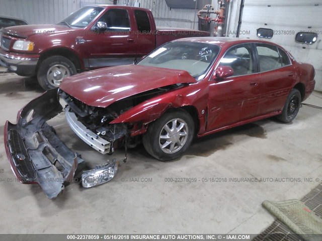 1G4HR54K34U238159 - 2004 BUICK LESABRE LIMITED RED photo 2