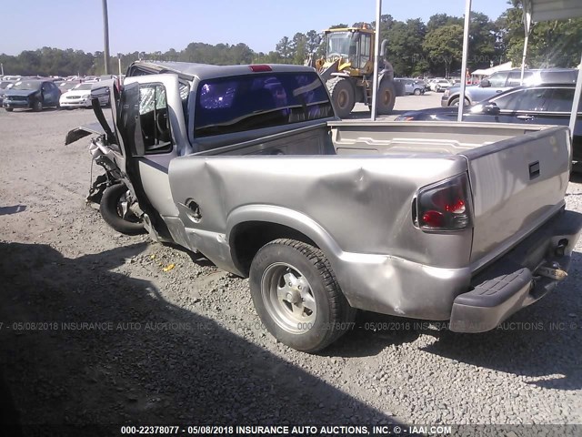 1GCCS19XXX8136337 - 1999 CHEVROLET S TRUCK S10 GRAY photo 3