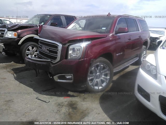 1GKS2GKC5HR208261 - 2017 GMC YUKON XL K1500 SLT RED photo 2