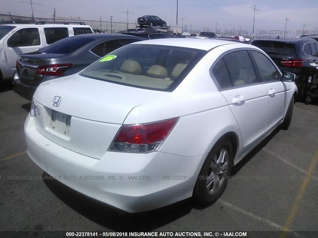 1HGCP26439A173969 - 2009 HONDA ACCORD LXP WHITE photo 4