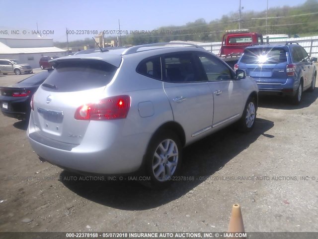 JN8AS5MV4CW414437 - 2012 NISSAN ROGUE S/SV SILVER photo 4