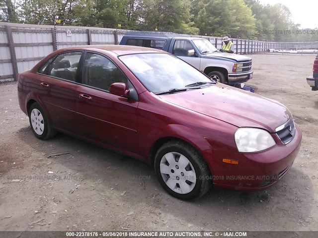 KL5JD56Z28K952239 - 2008 SUZUKI FORENZA CONVENIENCE/POPULAR RED photo 1