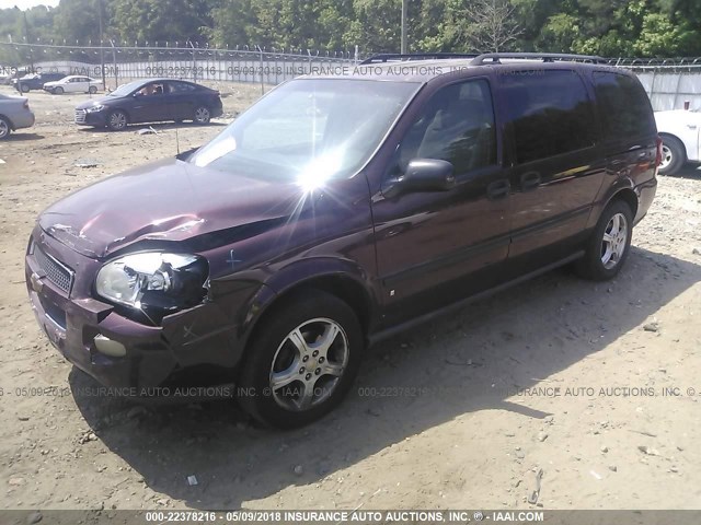 1GNDV23147D204345 - 2007 CHEVROLET UPLANDER LS BURGUNDY photo 2