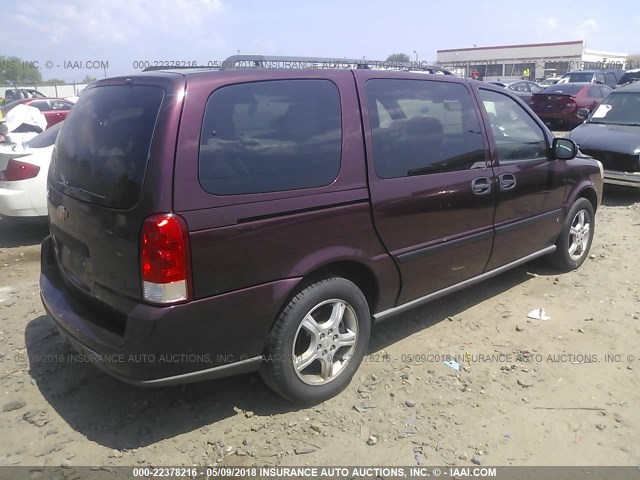 1GNDV23147D204345 - 2007 CHEVROLET UPLANDER LS BURGUNDY photo 4