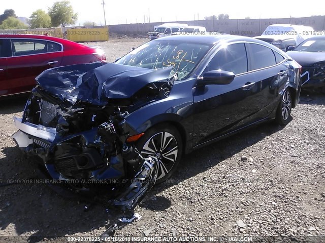 19XFC1F7XGE040339 - 2016 HONDA CIVIC EXL BLACK photo 2