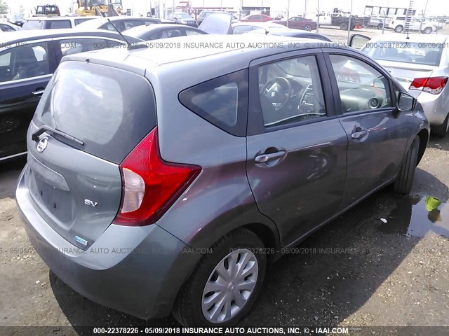 3N1CE2CP4GL360777 - 2016 NISSAN VERSA NOTE S/S PLUS/SV/SL/SR GRAY photo 4