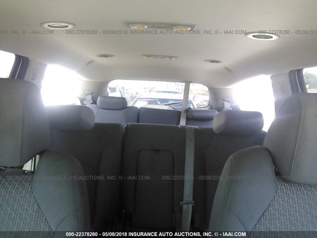 1GNKRFED2CJ285187 - 2012 CHEVROLET TRAVERSE LS WHITE photo 8