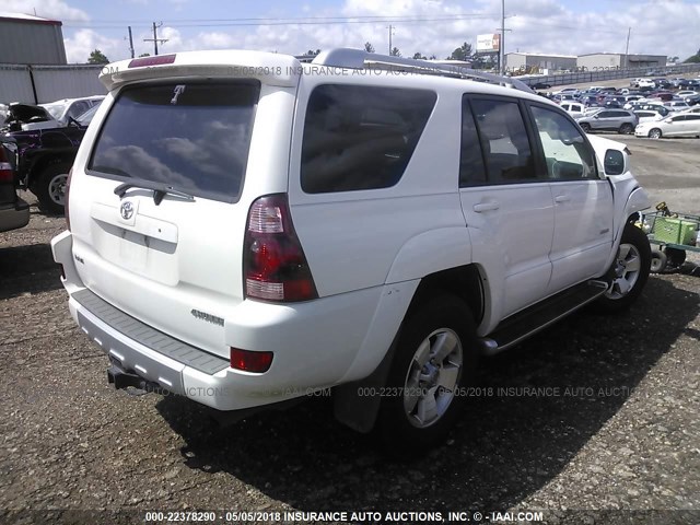 JTEZT17R948003183 - 2004 TOYOTA 4RUNNER WHITE photo 4