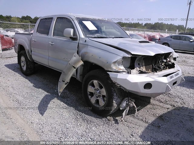 5TELU42N17Z429823 - 2007 TOYOTA TACOMA DOUBLE CAB SILVER photo 1