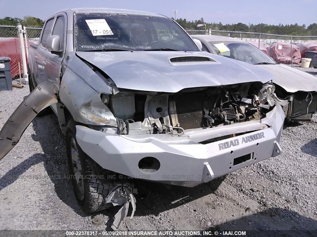 5TELU42N17Z429823 - 2007 TOYOTA TACOMA DOUBLE CAB ვერცხლისფერი ფოტო 6