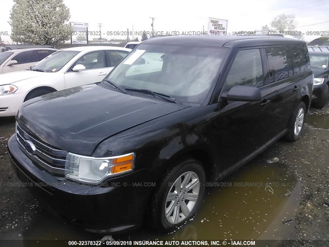 2FMGK5BC3ABA42624 - 2010 FORD FLEX SE BLACK photo 2