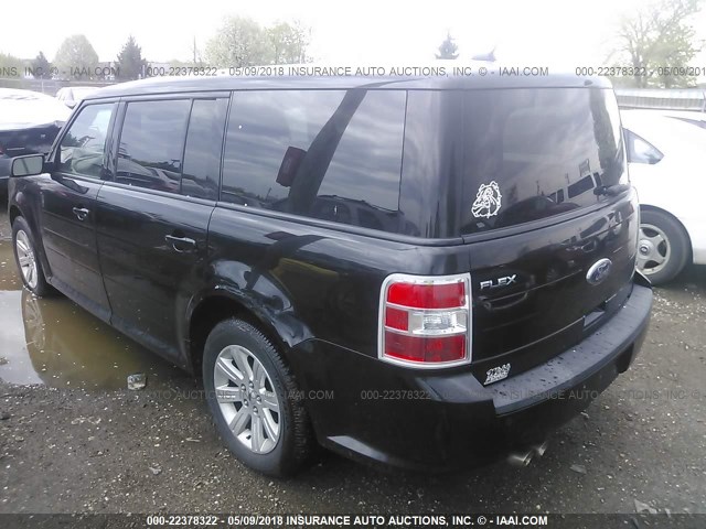 2FMGK5BC3ABA42624 - 2010 FORD FLEX SE BLACK photo 3