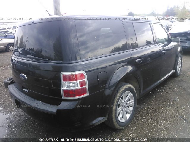 2FMGK5BC3ABA42624 - 2010 FORD FLEX SE BLACK photo 4