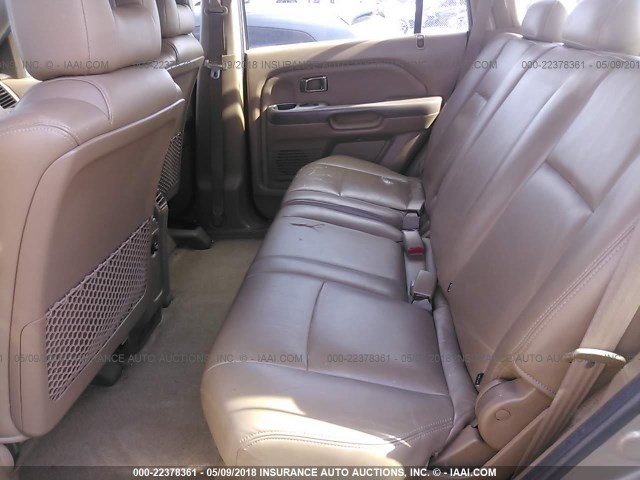 2HKYF18164H554446 - 2004 HONDA PILOT LX Champagne photo 8