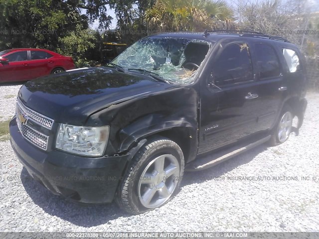 1GNSCBE09CR293523 - 2012 CHEVROLET TAHOE C1500 LT BLACK photo 2