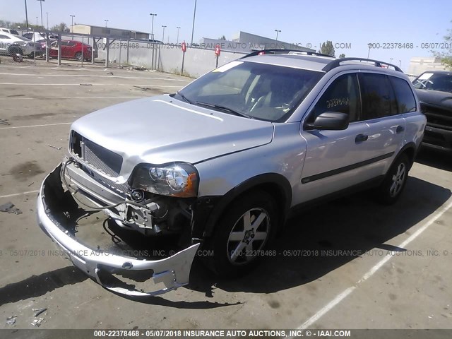 YV4CZ592X61227944 - 2006 VOLVO XC90 SILVER photo 2