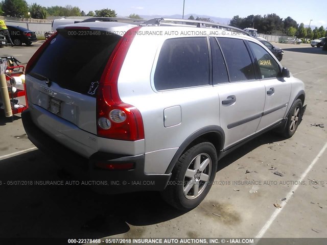 YV4CZ592X61227944 - 2006 VOLVO XC90 SILVER photo 4