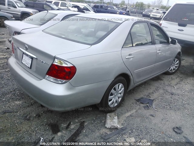 4T1BE30K26U119808 - 2006 TOYOTA CAMRY LE/XLE/SE ვერცხლისფერი ფოტო 4
