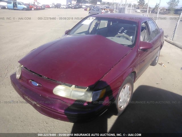 1FACP5244NG228173 - 1992 FORD TAURUS GL BURGUNDY photo 2