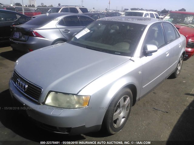 WAULC68E24A033666 - 2004 AUDI A4 1.8T QUATTRO SILVER photo 2