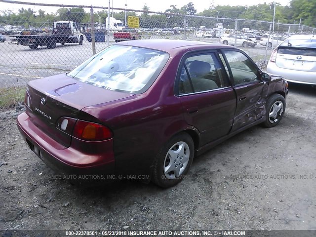 2T1BR18E2XC259450 - 1999 TOYOTA COROLLA VE/CE/LE RED photo 4