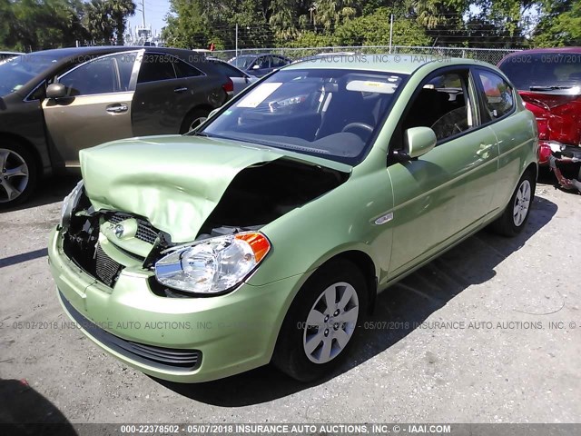 KMHCM3AC9AU172867 - 2010 HYUNDAI Accent BLUE/GS GREEN photo 2