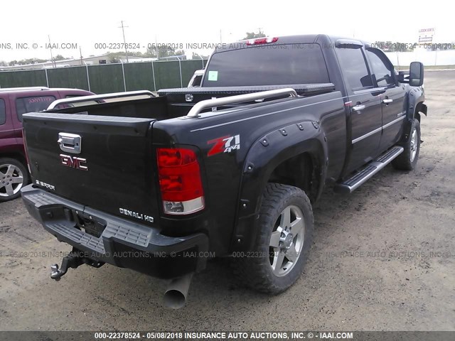 1GT125C81BF153273 - 2011 GMC SIERRA K2500 DENALI BLACK photo 4