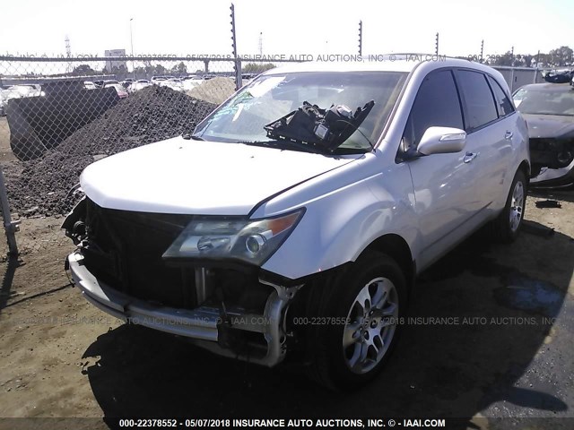 2HNYD28698H552576 - 2008 ACURA MDX TECHNOLOGY SILVER photo 2