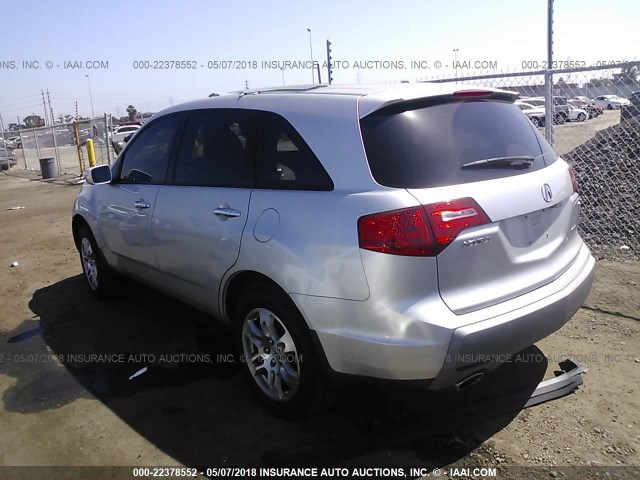 2HNYD28698H552576 - 2008 ACURA MDX TECHNOLOGY SILVER photo 3