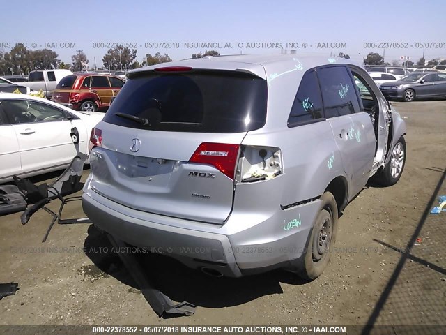 2HNYD28698H552576 - 2008 ACURA MDX TECHNOLOGY SILVER photo 4