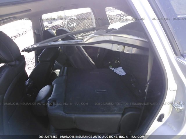 2HNYD28698H552576 - 2008 ACURA MDX TECHNOLOGY SILVER photo 8